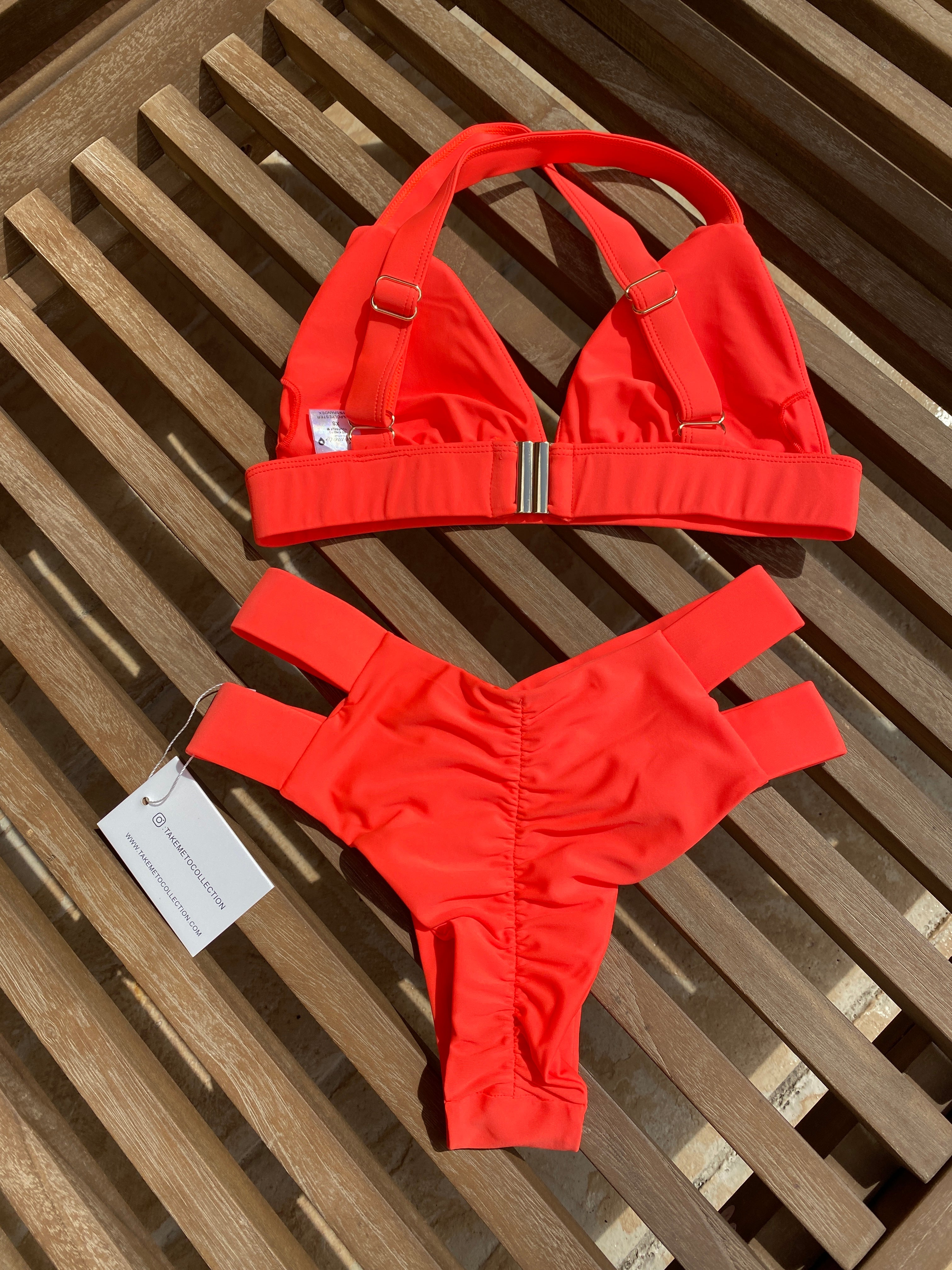 Push-Up Swimwear Set with Strappy Bottom - MALLORCA
